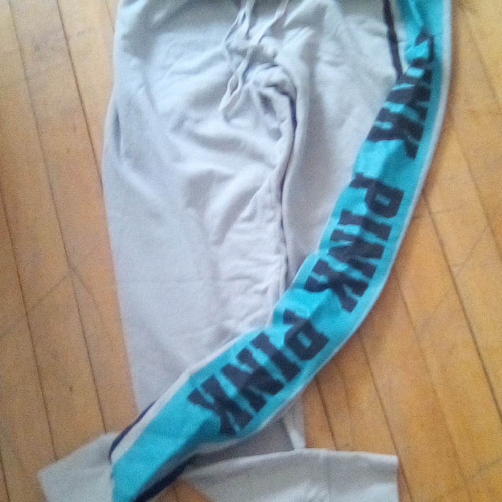 Victoria secret gray, teal and black PINK Joggers
